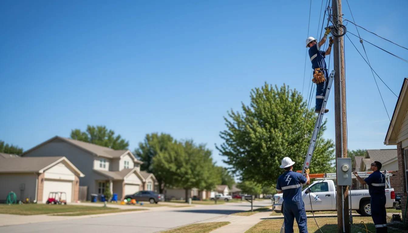 Residential electrician providing installation services in Topeka, KS